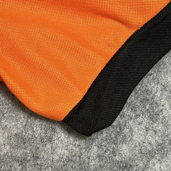 SIIMHWRSS Polo Shirt Men’s M Orange Blaze Colorblock Finger Performance - Picture 11 of 13